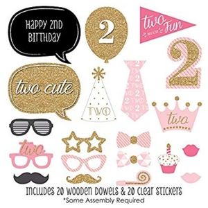 1st & 2nd birthday party decor and photo props